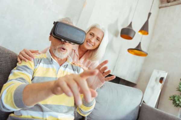 Technology For Seniors - Senior Playing With VR