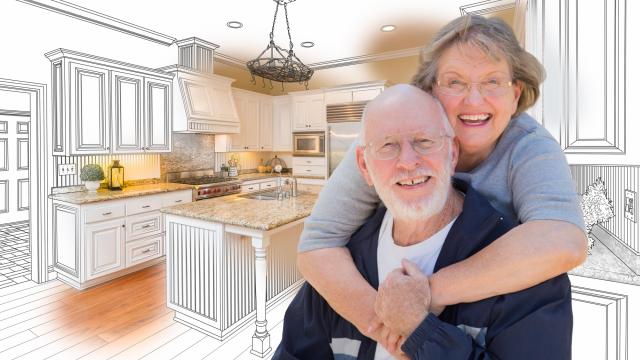 Aging In Place - An Elderly Couple Enjoying Their Dream Kitchen