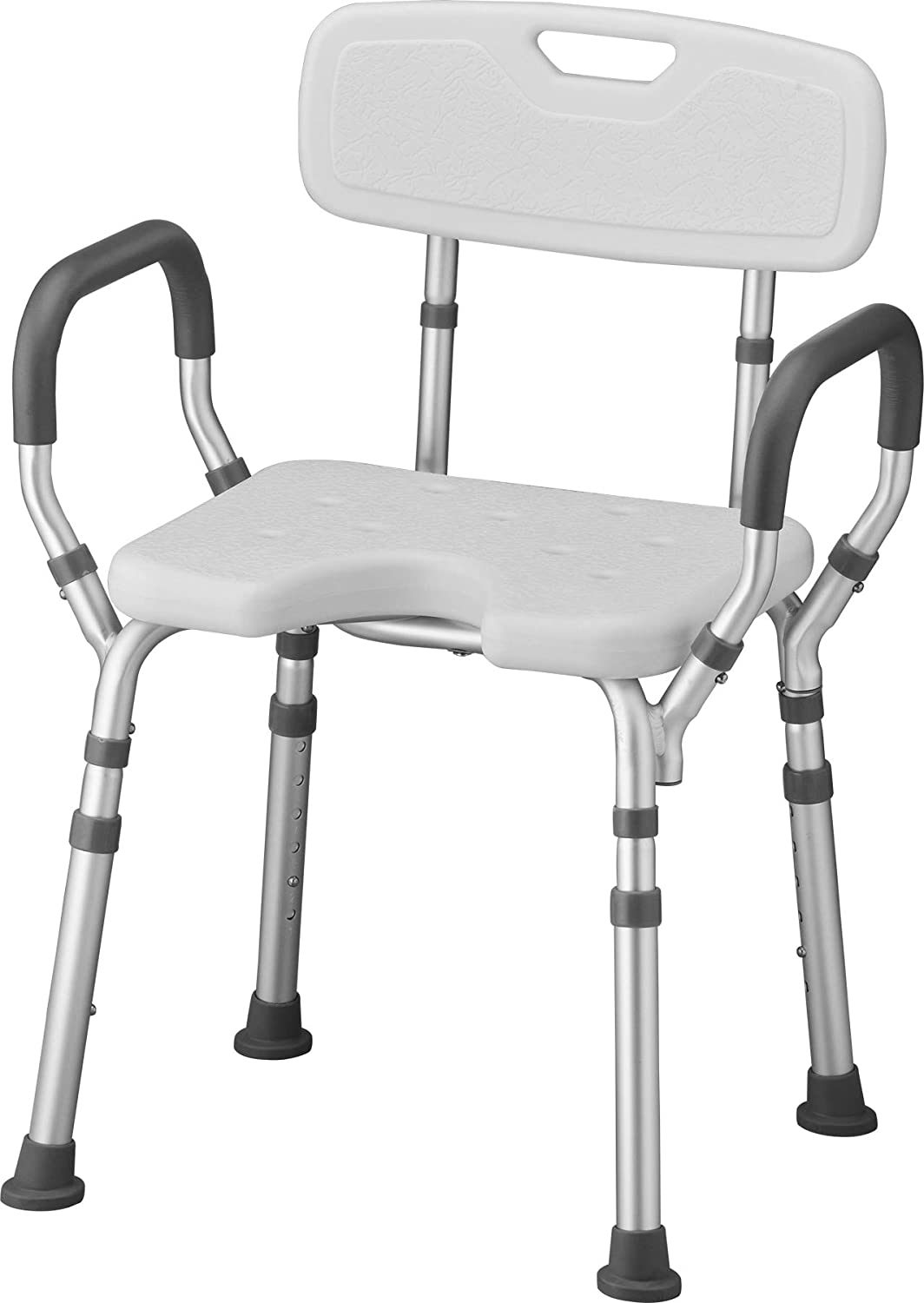 NOVA Medical Products Shower & Bath Chair With Back & Arms, White