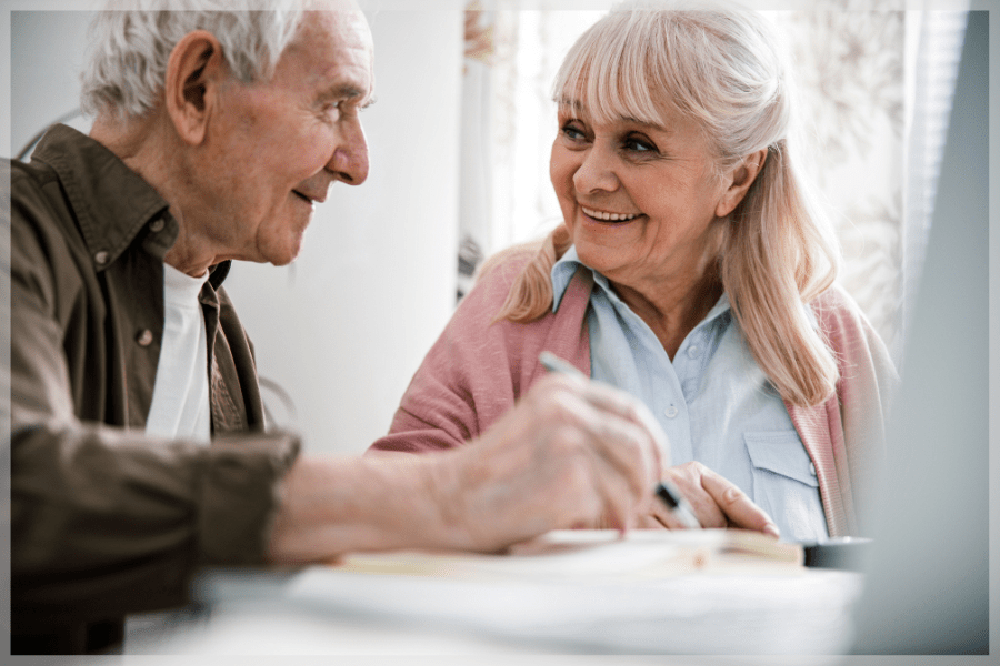 Eldercare At Home - Senior couple organizing homecare for themselves - MeetCaregivers